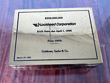 Vintage Lockheed Goldman, Sachs & Co. $200,000,000 April 1, 1996 Trinket Box picture