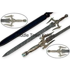 Handmade Damascus Steel Barbarian Sword/Viking Sword With Sheath picture