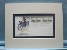 The  1913 Pope Motorcycle  & the First day Cover of its own stamp picture