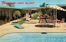 Red Bluff CA California, Flamingo Motor Hotel, Advertising, Vintage Postcard picture