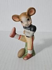 Vintage Anthropomorphic Made In Japan Mouse Sport 4 Inches Figurines Football picture