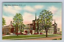 Middletown NY-New York, High School, Antique Vintage Souvenir Postcard picture