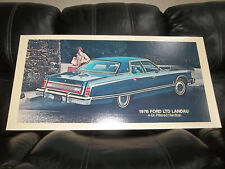 vintage 1976 ford ltd landau poster showroom dealership cardboard oem picture