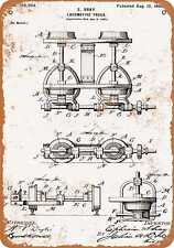 Metal Sign - 1902 Shay Locomotive Truck Patent - Vintage Look Reproduction picture