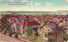 1914 CALIFORNIA POSTCARD: VIEW OF CITY & BAY OF SAN DIEGO, CA picture