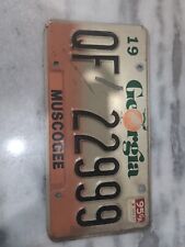 Vintage Georgia 1995 Muscogee County License Plate #QF 22999 Expired picture