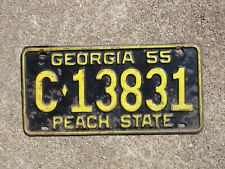 1955 Georgia Peach State License Plate GA C 13831 Chevrolet Ford Chevy picture