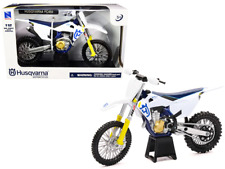 Husqvarna FC450 White and Blue 1/12 Diecast Motorcycle Model picture