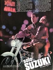 Vintage 1966 Suzuki motorcycle original color ad picture