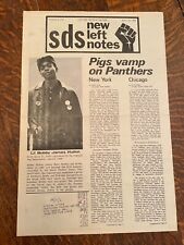 SDS New Left Notes Newspaper April 1969 Bobby James Hutton Black Panther Party picture