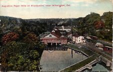 Wilmington Delaware Postcard Augustine Paper Mills Brandywine River 1910 picture
