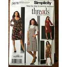Simplicity Pattern 3678 THREADS Woman's Sz 8-16 Dress Jumper NEW UNCUT picture