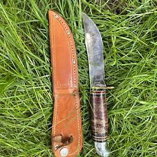 Vintage Usa Camping Camp Official Boy Scouts Of America Fixed Blade Knife picture