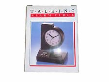 Vintage Alarm Clock Talking English Made In Taiwan NOS Hourly Report 3 Tones picture