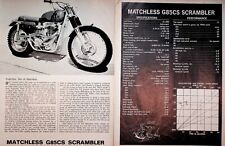 1966 Matchless G85CS Scrambler - 4-Page Vintage Motorcycle Road Test Article picture