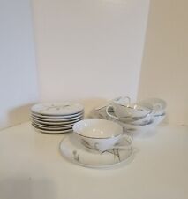 Vintage West Wheat Fine China of Japan Set of 8 Cup & Saucers picture