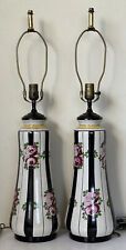 FINE FRENCH ANTIQUE ART DECO CERAMIC PORCELAIN LAMPS OLD MODERN 1940s picture