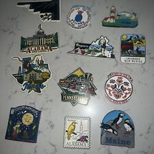 Vintage State Travel Rubber Magnets Souvenir Lot of 12 picture
