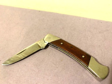Vintage Buck 503 USA Lock-Back Flat Blade Wood Handle Folding Pocket Knife- Fair picture