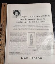 Vintage Print Ad Max Factor Life Magazine 1 Page Report   picture