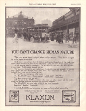 1910 Klaxon Public Safety Signal Car Horn Print Ad Trolly Herald Square New York picture