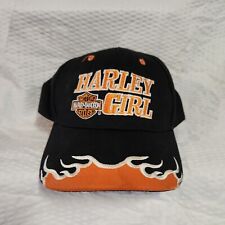 Harley Davidson HARLEY GIRL Motorcycle Ball Cap With Flames. Adjustable picture