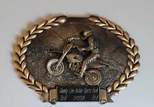 Set of 2 - Motocross Motorcycle Dirtbike Plaque Awards Wall Mount Display Decor picture