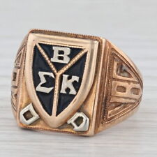 Vintage Beta Sigma Kappa Ring 10k Gold Size 7 Fraternity Honor Society Signet picture