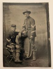 1860'S INDIAN WARS Tintype Tin Type Two Men BROTHERS IN Uniform Soldier picture