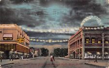 Boise ID Idaho Eighth Street Night Downtown Early 1900s Trolley Vtg Postcard B10 picture