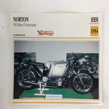 Norton 350 Manx F Horizontal - 1954 Spec Sheet Info Card  picture