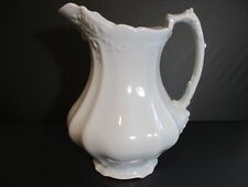 Antique Johnson Bros. White Ironstone Water Pitcher picture