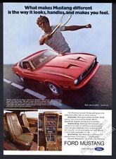 1973 Ford Mustang Mach I 1 red car color photo vintage print ad picture