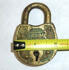 Vintage Old Fraim Padlock lock NO KEY 2