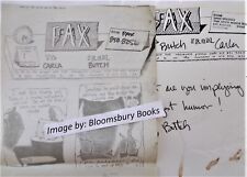 Two Orig Faxes 1989 David Hockney Home & Office Buddy Hickerson Art Butch Kirby picture