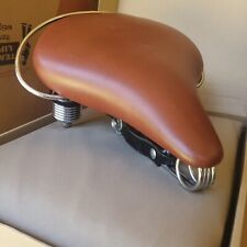 Vintage Whizzer Persons Motorbike Bicycle Leather Seat Original Large USA picture