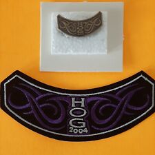 2004  Harley Davidson Collectible HOG Group Owners  Rocker Patch and Pin  NEW  picture