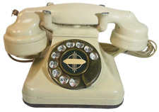 Antique Art Deco Type 40 Ivory Chrome Trim Telephone By Monophone Circa 1930 picture