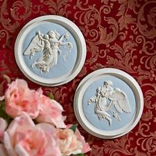 Set of 2: Angels of Light & Death Luke 4:10 Protection Guidance Round Wall Hang picture