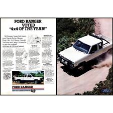 1986 Ford Ranger 4x4 Supercab 2 Page Vintage Print Ad Off Road Sand Dusty Photo picture
