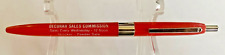 VINTAGE UNBRANDED  ADVERTISING BALLPOINT PEN, RED W/ CHROME, C. 1970'S picture