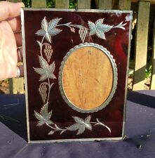 c1890 Amazing Rare Victorian American? Czech? Cut to Clear Ruby Glass Frame picture