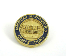 VINTAGE - AHSME AMERICAN MATHEMATIC COMPETITIONS HONOR ROLL - LAPEL HAT PIN USA picture
