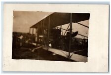 c1910's Curtiss Airplane Aviation Pilot Flight PPC Photo Antique Postcard picture