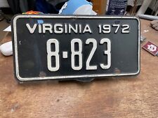 Virginia VA 8 823 1972 Vintage License Plate Rustic picture