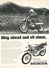 1969 Honda 175 Scrambler Motorcycle Original Advertisement Print Art Ad J237 picture