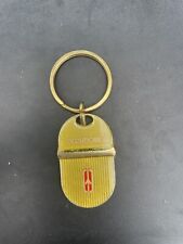 Vintage Oldsmobile Brass Logo Car Keychain Rare picture