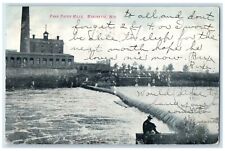 1908 Park Paper Mills River Lake Exterior Building Marinette Wisconsin Postcard picture