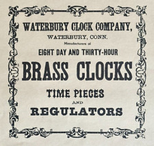 VINTAGE WATERBURY CLOCK REPLACEMENT PAPER LABEL BRASS CLOCKS REGULATORS Z86 picture