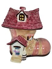 Old Woman Who Lived in a Shoe Cookie Jar Bico Nursery Rhyme Porcelain ‘70s picture